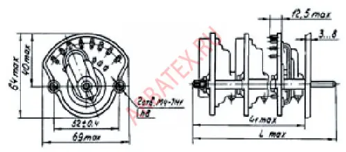 ПЩ-8П4Н2 переключатель щеточный фото 3