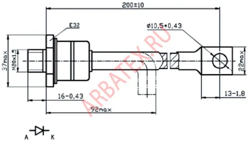 2ДЛ161-200-8 диод фото 2